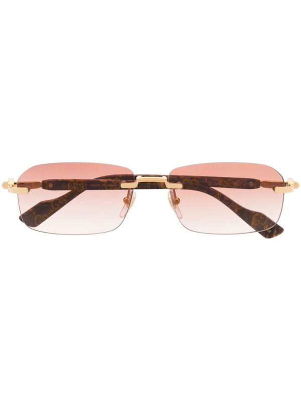 Gucci Eyewear marbled rectangle-frame sunglasses