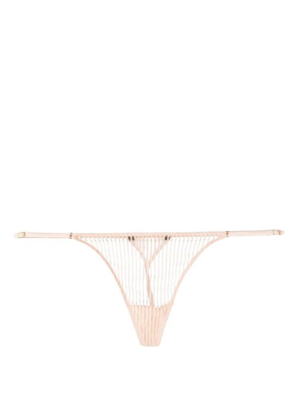 Kiki de Montparnasse  striped lace G-string thong