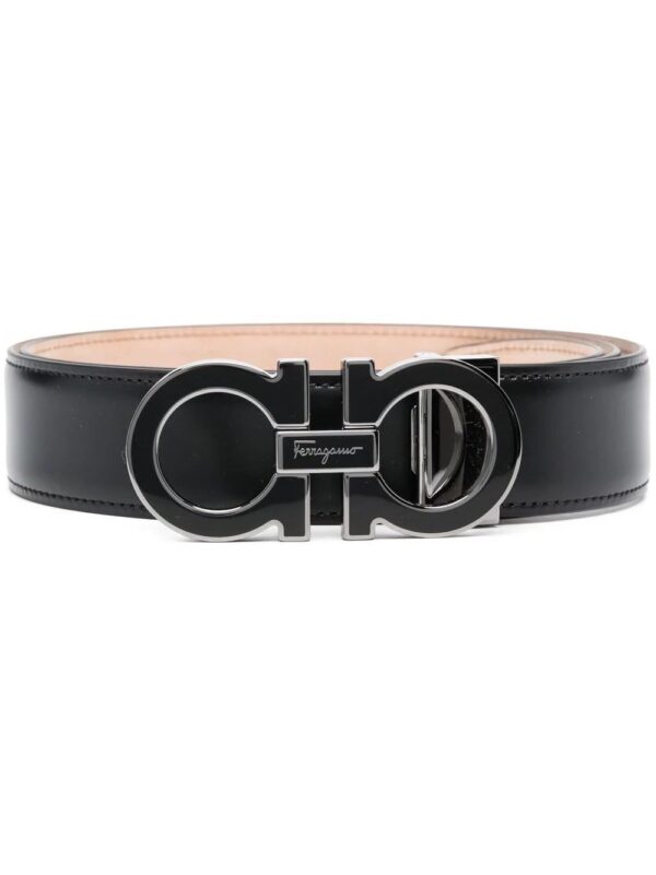 Ferragamo  enamelled Gancini-buckle belt