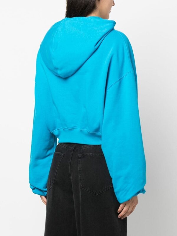 Off-White  cropped logo-print hoodie - Image 4
