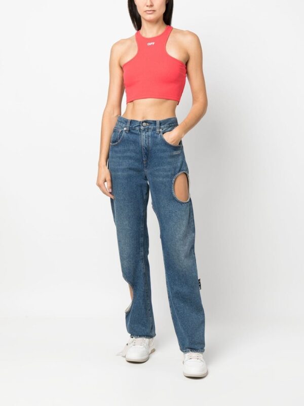 Off-White  logo-print cropped top - Image 2