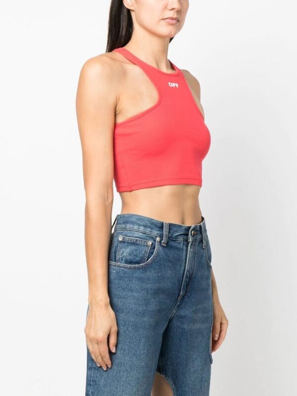 Off-White  logo-print cropped top - Image 3