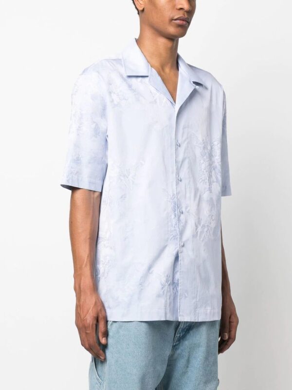 Off-White  angel-motif jacquard short-sleeved shirt - Image 3