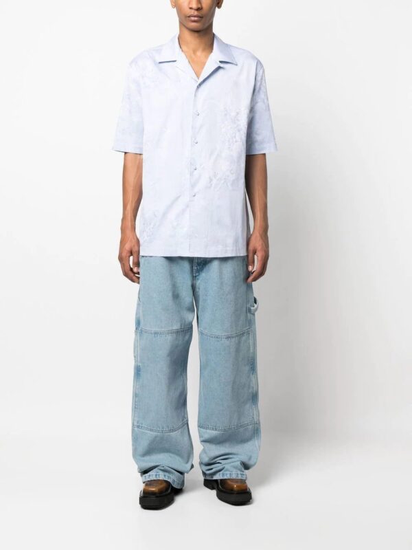 Off-White  angel-motif jacquard short-sleeved shirt - Image 2