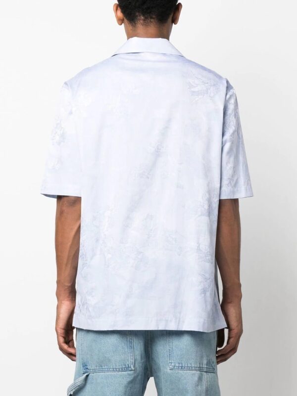 Off-White  angel-motif jacquard short-sleeved shirt - Image 4