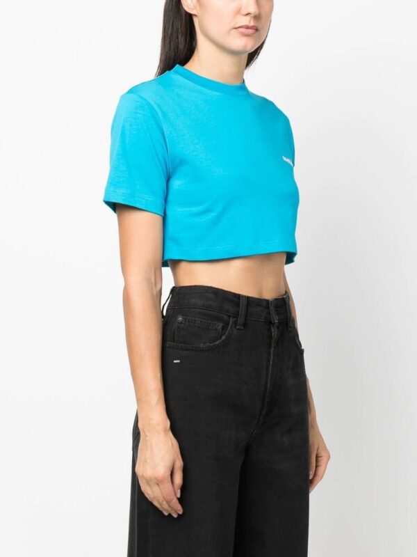 Off-White  cropped logo-print T-shirt - Image 3