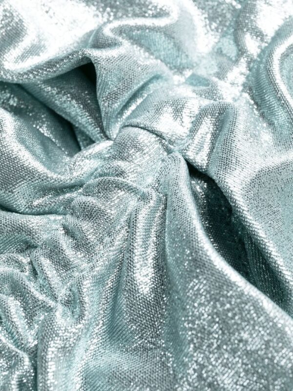 Off-White metallic draped midi dress - Image 6