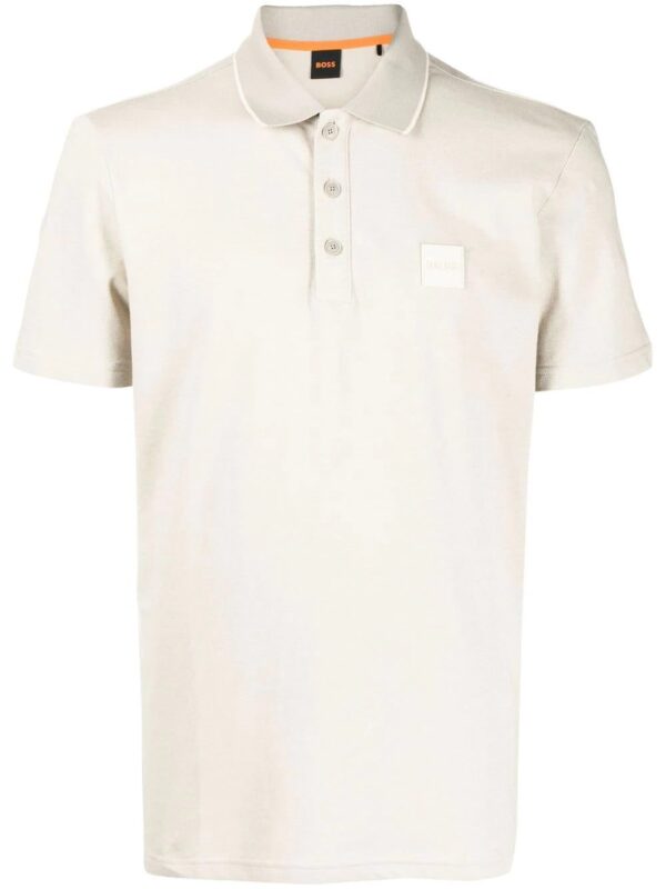 BOSS  logo-patch polo shirt