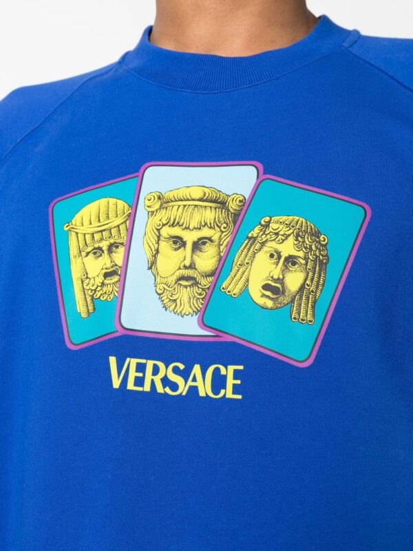 Versace  logo-print cotton sweatshirt - Image 4