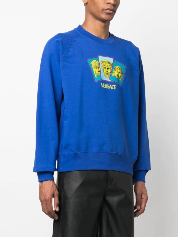 Versace  logo-print cotton sweatshirt - Image 3