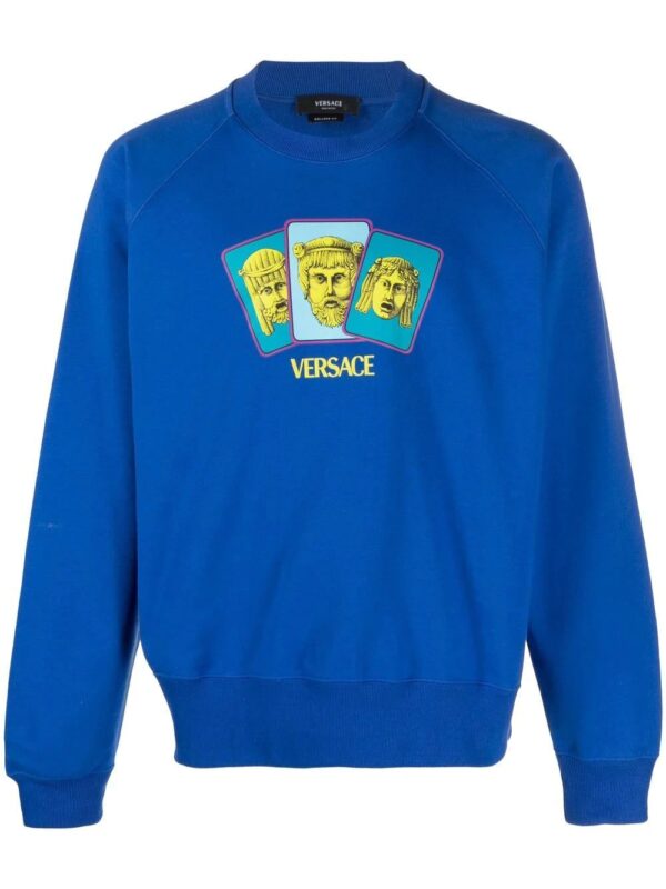 Versace  logo-print cotton sweatshirt
