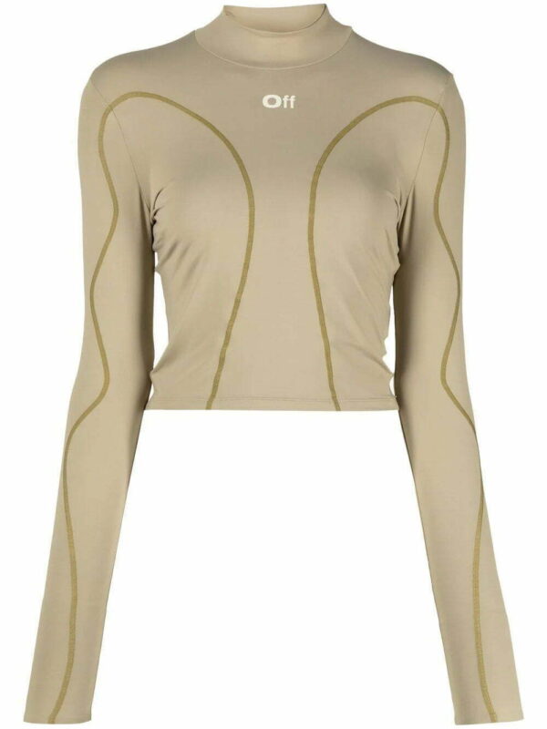Off-White  logo-print long-sleeved T-shirt