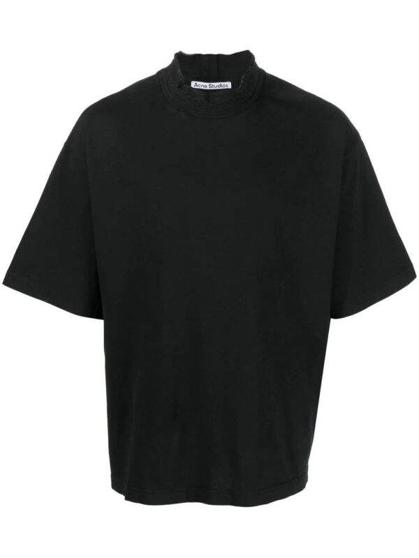 Acne Studios  logo-neck cotton T-shirt