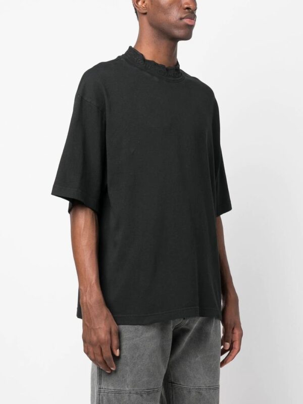 Acne Studios  logo-neck cotton T-shirt - Image 4
