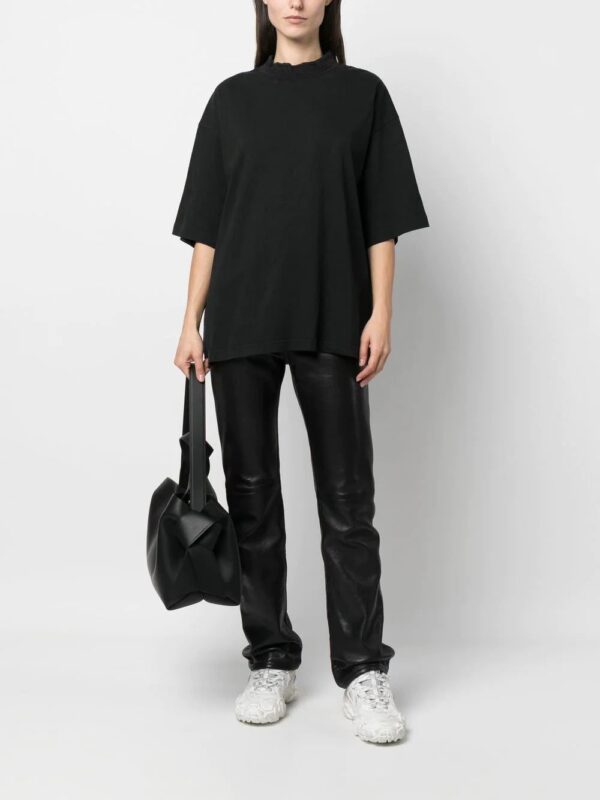 Acne Studios  logo-neck cotton T-shirt - Image 3