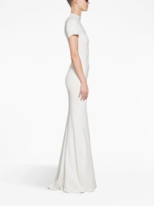 Balenciaga  logo-embroidered neckline gown - Image 3