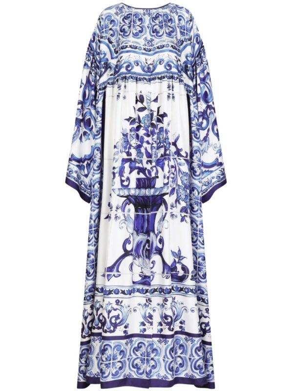 Dolce & Gabbana majolica-print silk dress