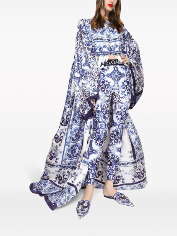 Dolce & Gabbana majolica-print silk dress - Image 2