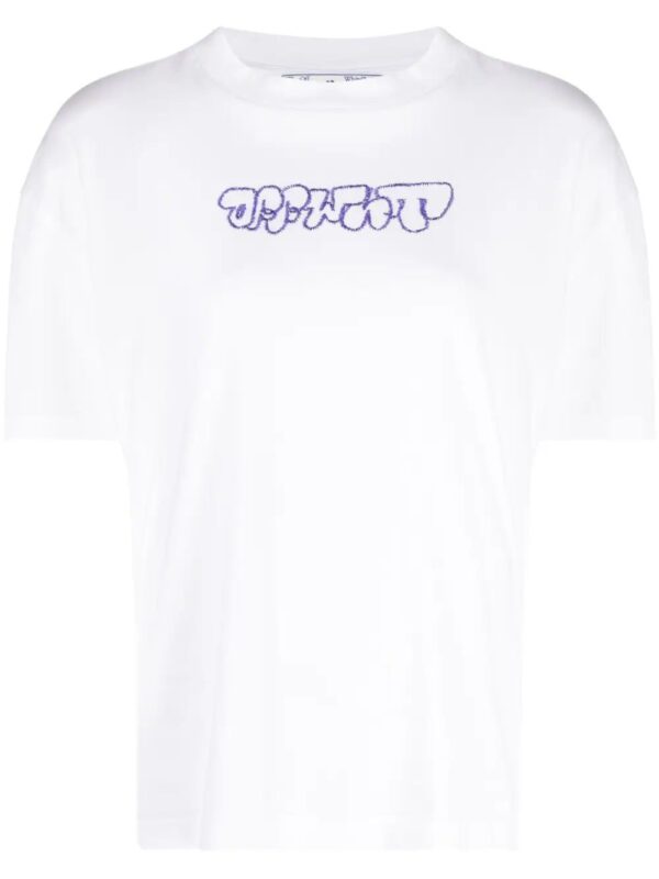 Off-White  Sketch Arrow-embroidered cotton T-shirt