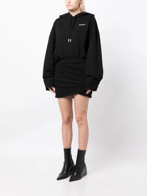 Off-White  logo-embroidered cotton hoodie - Image 3