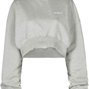 Off-White  oversized-sleeve cropped sweatshirt
