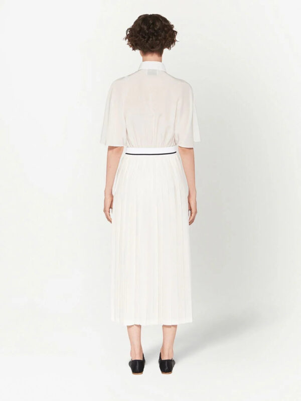 Miu Miu  long crepe de chine shirt dress - Image 4