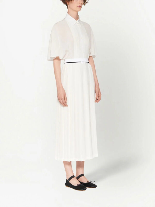 Miu Miu  long crepe de chine shirt dress - Image 3