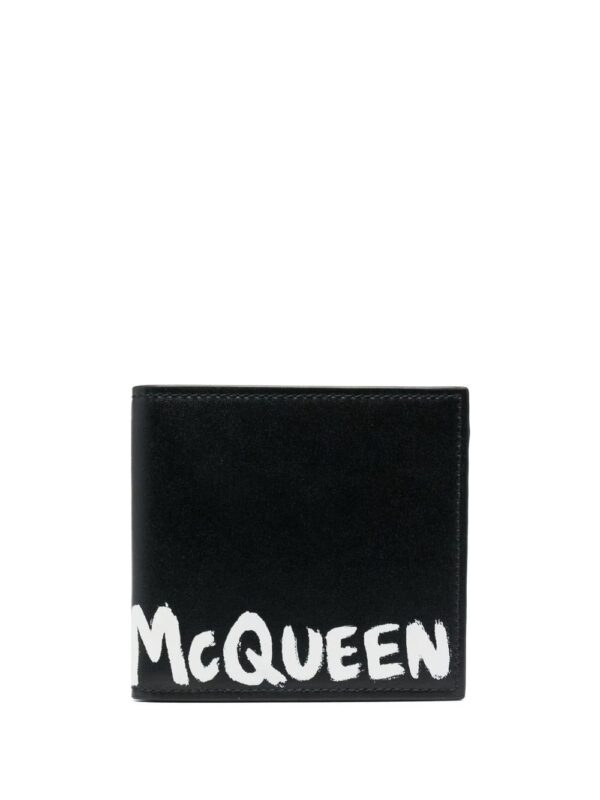 Alexander McQueen  Graffiti logo-print bi-fold wallet