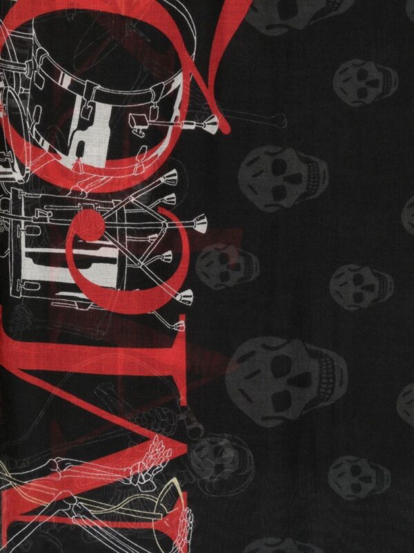Alexander McQueen  skull logo-print scarf - Image 2