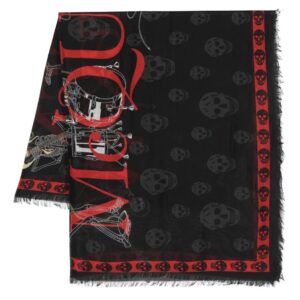 Alexander McQueen  skull logo-print scarf