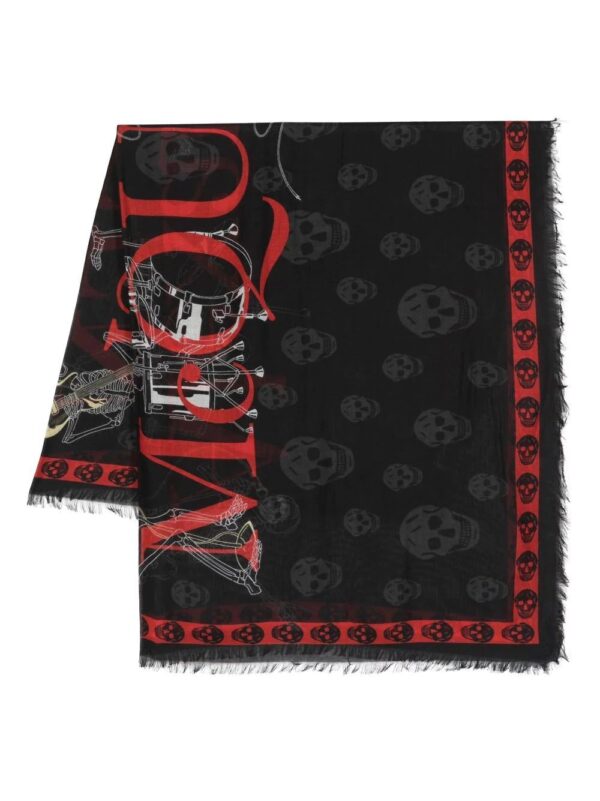 Alexander McQueen  skull logo-print scarf
