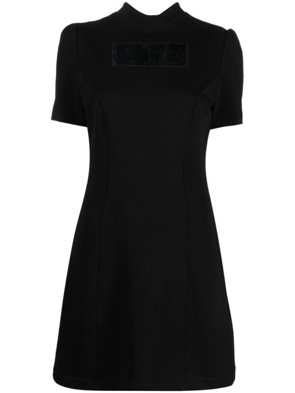 Love Moschino slogan-print short-sleeve dress