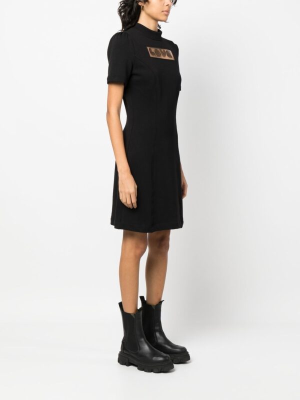 Love Moschino slogan-print short-sleeve dress - Image 3