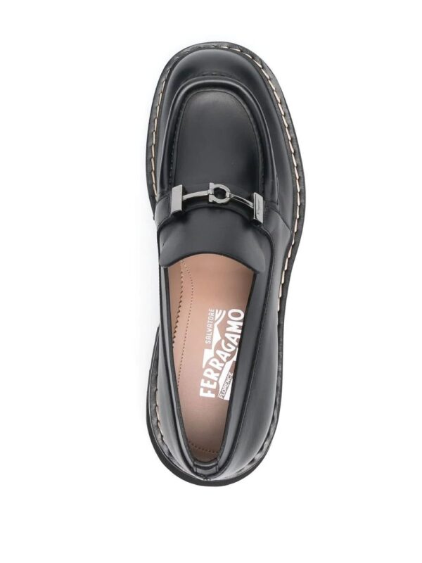 Ferragamo  Gancini chunky leather loafers - Image 4