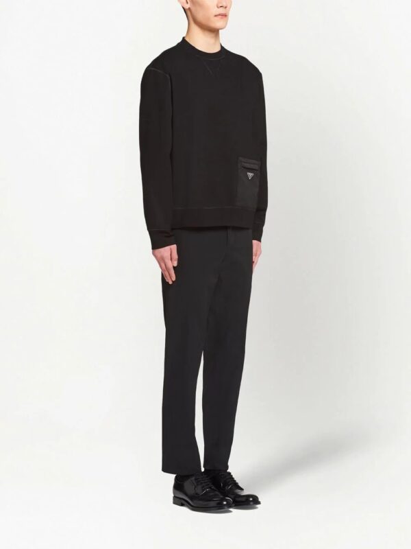 Prada  logo-plaque sweatshirt - Image 3