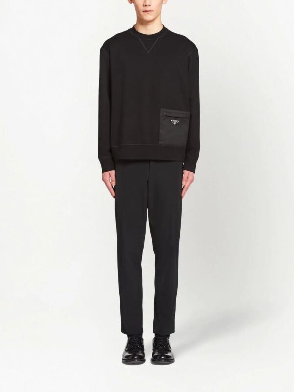 Prada  logo-plaque sweatshirt - Image 2
