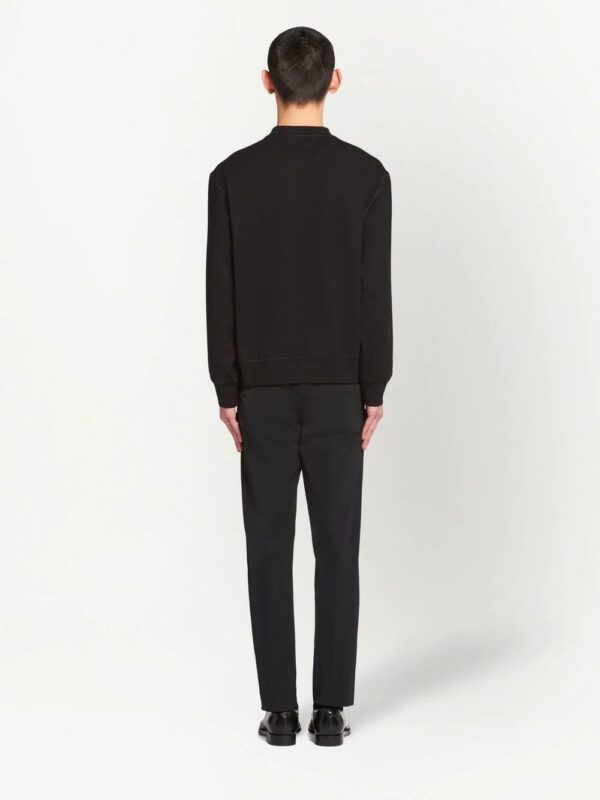 Prada  logo-plaque sweatshirt - Image 4