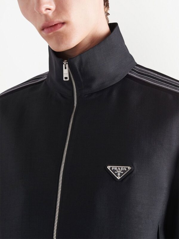 Prada  triangle-logo blouson jacket - Image 4