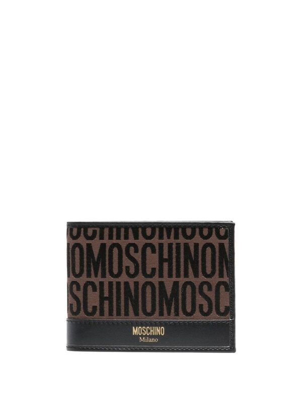 Moschino  monogram logo stamp bi-fold wallet