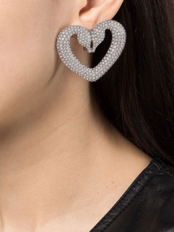 Swarovski  Una crystal-embellished clip earrings - Image 2