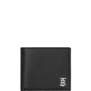 Burberry  logo-plaque grainy-leather wallet
