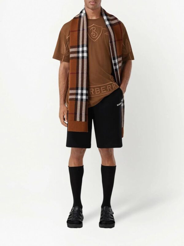 Burberry  Check wool-blend knitted scarf - Image 2