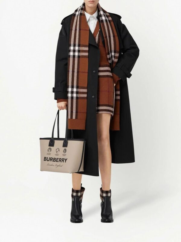 Burberry  Check wool-blend knitted scarf - Image 3