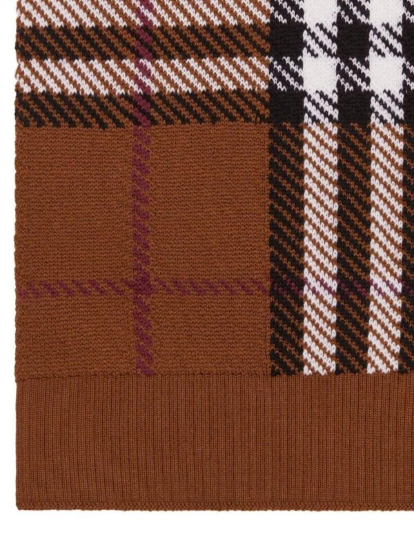 Burberry  Check wool-blend knitted scarf - Image 4