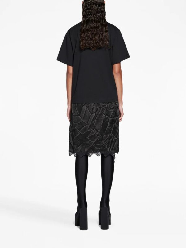 Balenciaga  logo-print T-shirt slip dress - Image 4