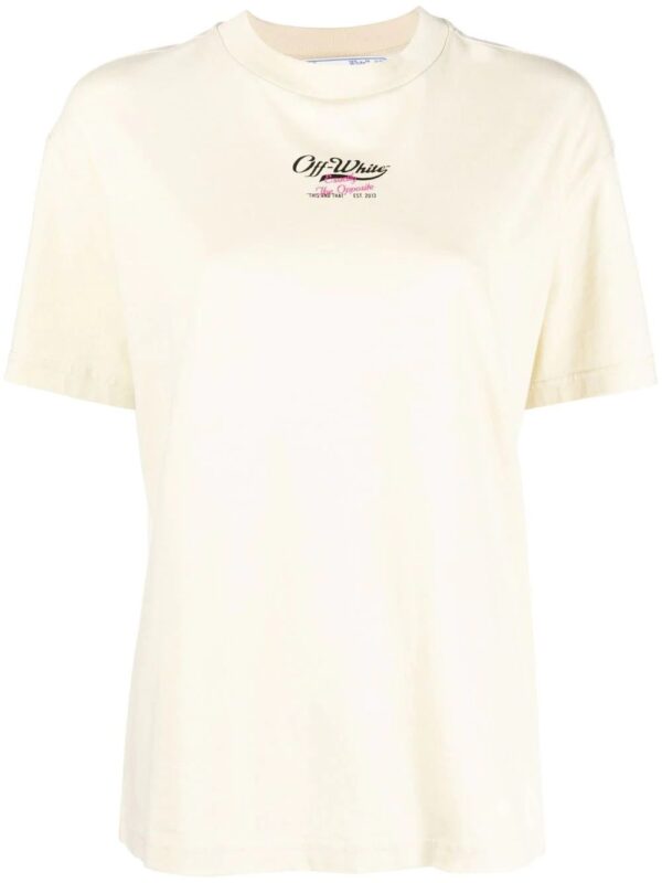Off-White  logo-print organic cotton T-shirt