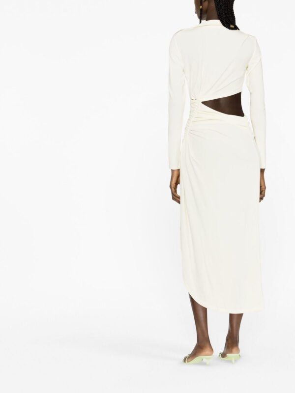 Off-White Vi-Crepe draped midi dress - Image 5
