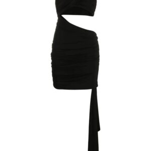 Off-White  Vi-Crepe draped strapless mini dress