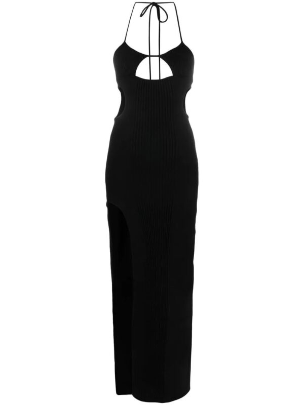 Off-White  cut-out halterneck dress