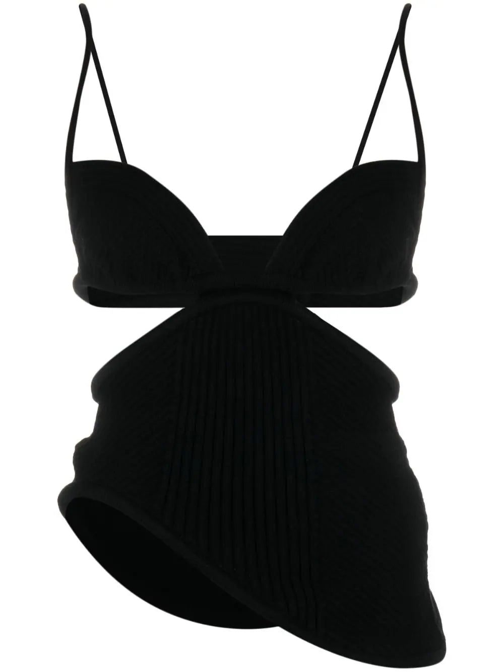 Off-White cut-out ribbed-knit top